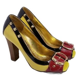 Naughty Monkey | Women's Multi-Color Studded Heels or Pumps (Size 6)